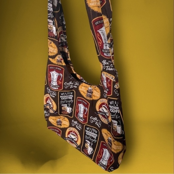 MORNING Coffee Sling Bag Hobo Purse - Picture 4 of 16